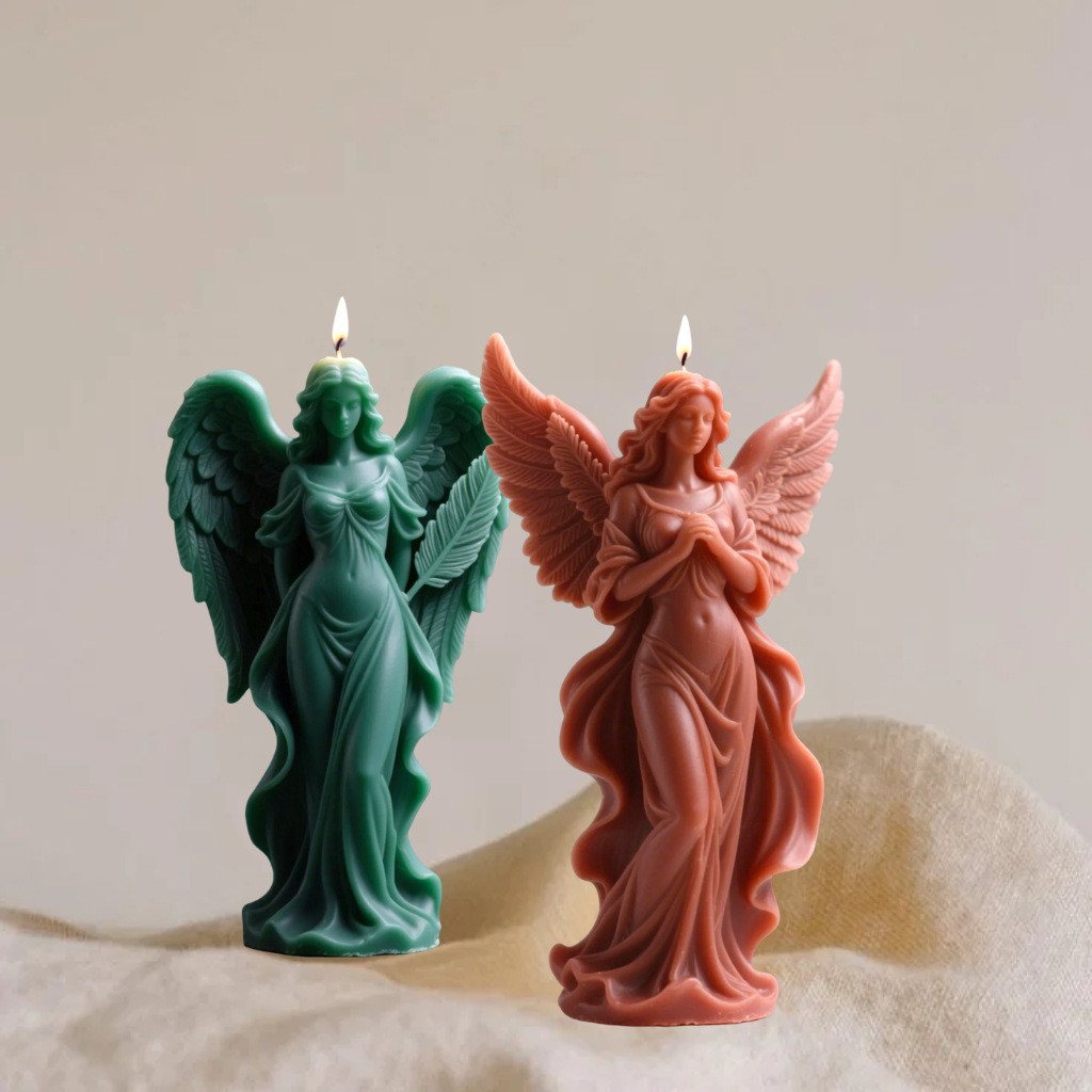 

3D Fantasy Wings Goddess Aromatherapy Candle Silicone Mold DIY Soap Aromatherapy Plaster Home Decoration Ornaments Reusable Mold