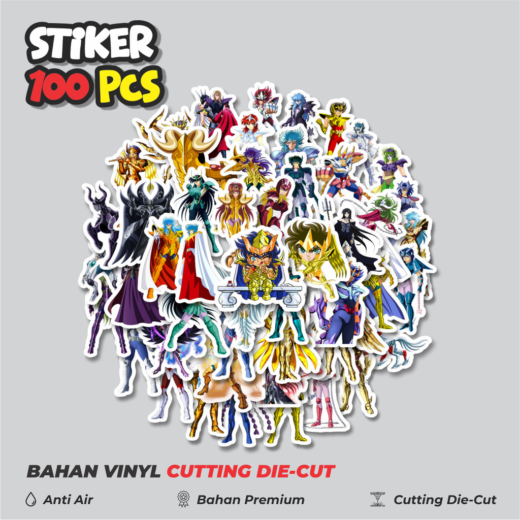 

Terbaru! 50 pcs Stiker Anime Saint Seiya Character Mix 3 Dekorasi Lucu Kreatif untuk Notebook, Skateboard, HP