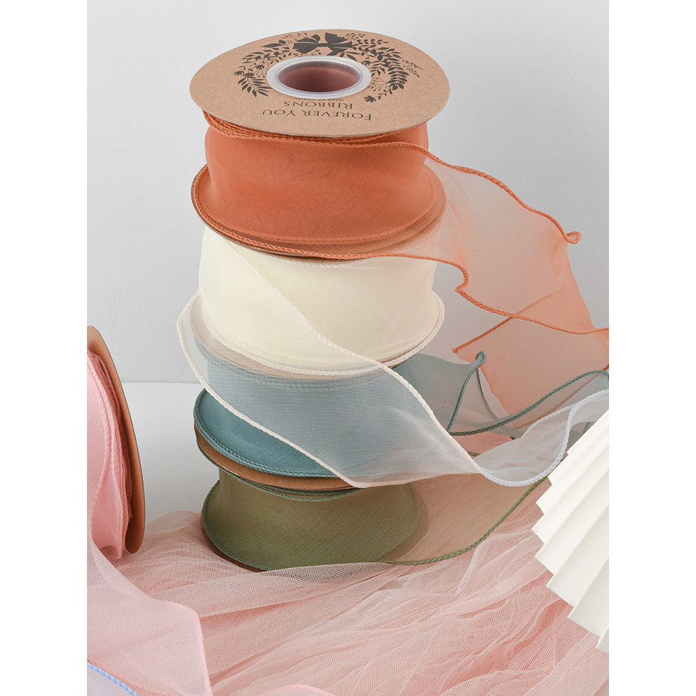 

Matte Hemmed Organza Ribbon with Fishtail Perfect for Wedding,Bouquets,Decorations,DIY Crafts,Gifts Wrapping & Bow Making