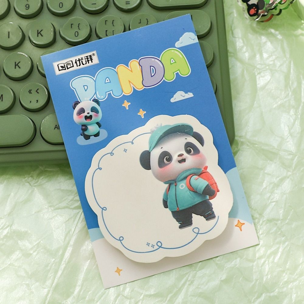 

8Pcs 50 Sheets Panda Sticky Notes Thickened 4 Model Self-Adhesive Memo Removable Self-Adhesive Sticky Notes Kids Gift