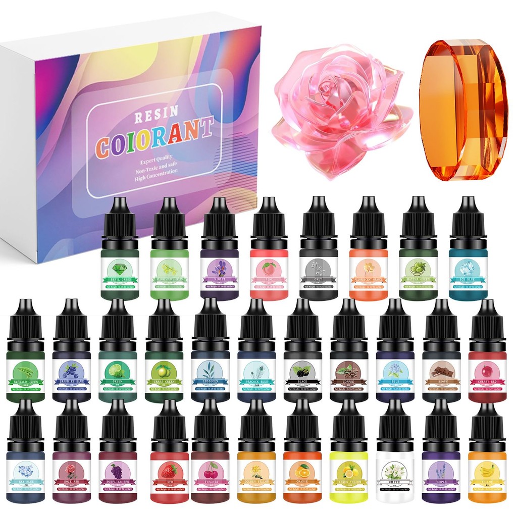 

24/30Colors 5ml Epoxy Resin Pigment Kits Liquid Colorant Dye DIY UV Epoxy Resin Mold Jewelry Making Accessories Dye Pigment Sets