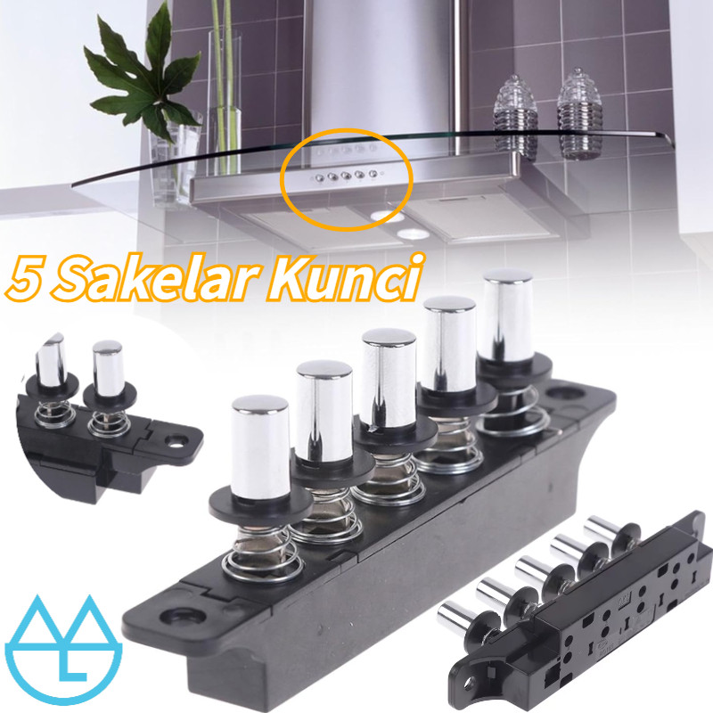 5 Buttons Tombol/Switch on/Off Bisa Cooker Hood Accessories Untuk Cooker Hood Modena/Delizia/Rinnai