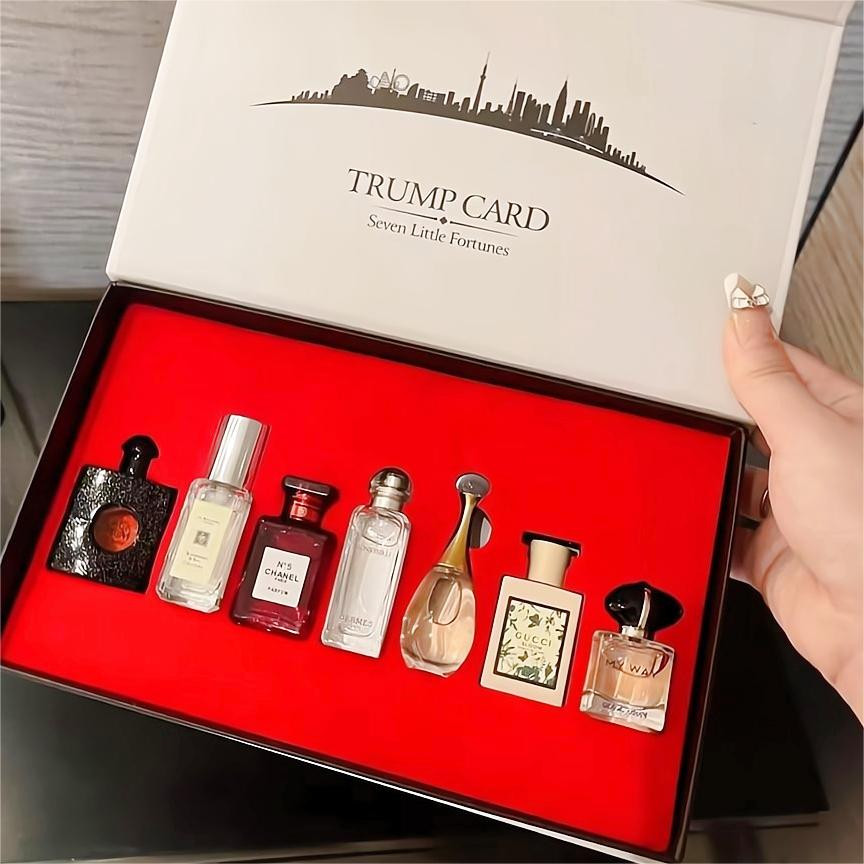 Seven Little Fortunes Sample 7.5ML Parfum Set/ Dior J'adore D'eau/ Gucci Bloom EDT/ Chanel No.5 L'ea