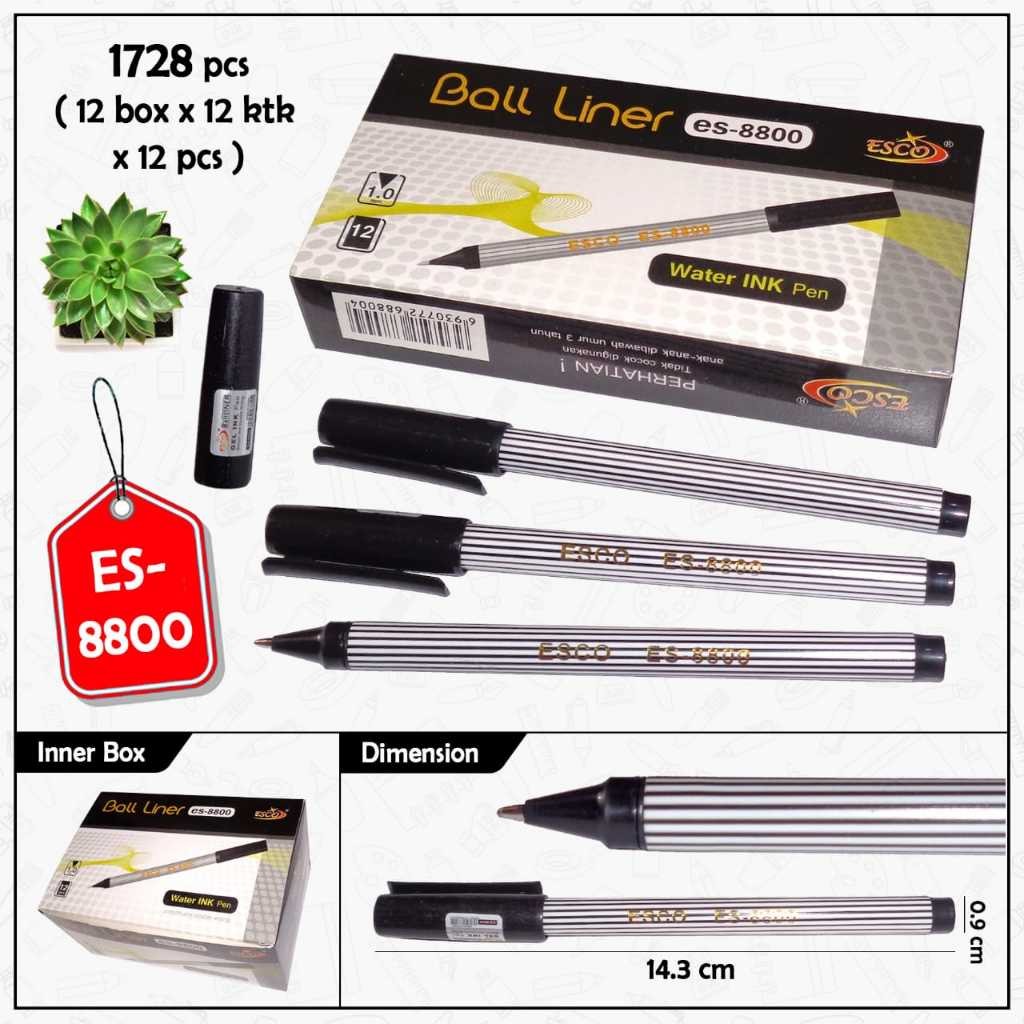 

(12pc) pen gel 1.0MM untuk tanda tangan BALL LINER SIGN PEN