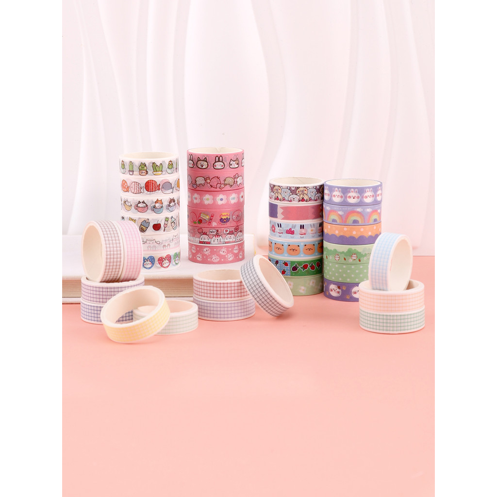 

6/12pcs Cute Animal Washi Tape Cartoon Pattern Scrapbooking Supplies Stationary Perfect Gift For Artists & Crafters Washi Tape