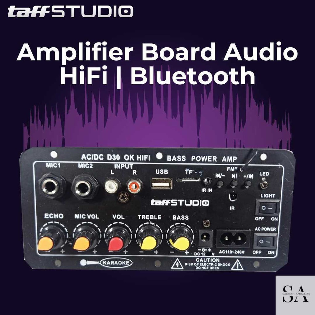 Amplifier Board Audio Bluetooth USB Subwoofer DC 12V