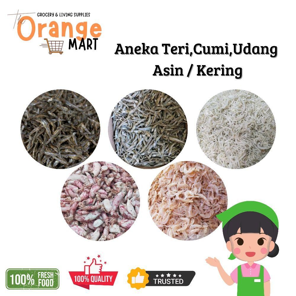 

Aneka Teri Asin / Tawar / Cumi Asin / Udang Rebon Kering