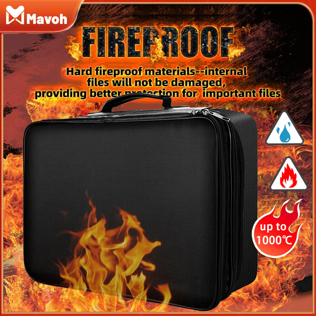 Tas Penyimpan Dokumen Tahan Api Dan Air Menyimpan Dokumen & Paspor Tas Multifungsi Kotak Dokumen Por