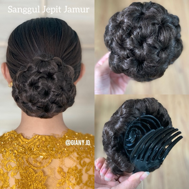 Sanggul Jepit Jamur / cepol jamur / Sanggul Modern