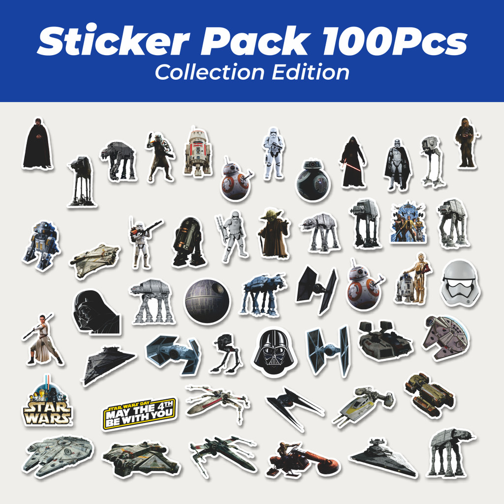 

Hot Stiker Film Series Star Wars Mix Lucu Anti Air Stikers Berperekat Waterproof Sticker Decal Buat Motor Helm Buku Journal Koper Casing HP Laptop Botol Minum