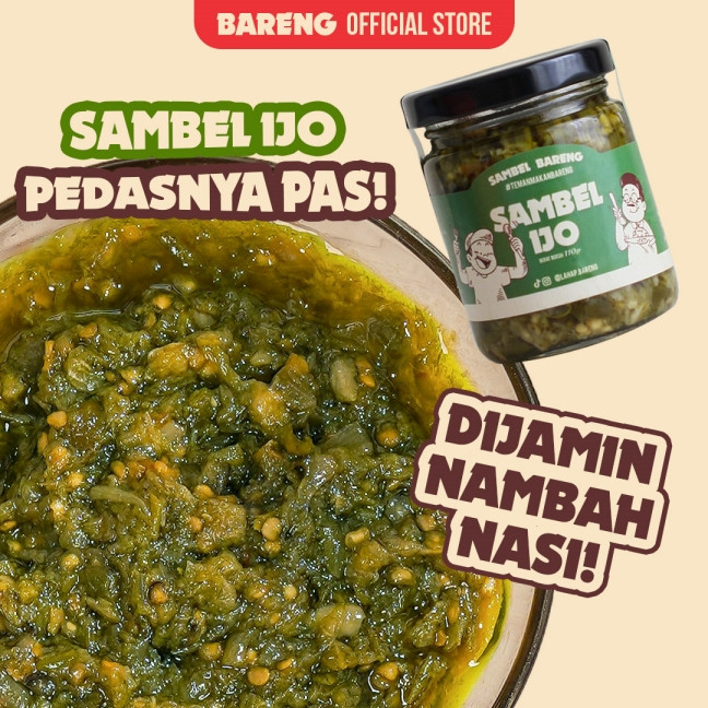

Lahap Bareng | Sambal Ijo Pedas Gurih | Sambel Cabe Pedes Botol/Kaleng, Instant, Praktis, Halal, dan Tanpa Pengawet