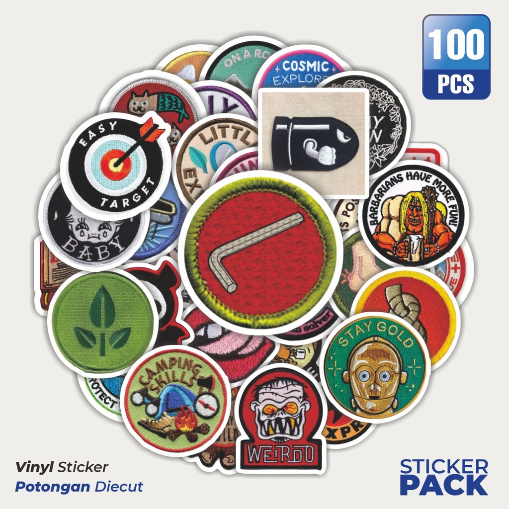 

Super Hemat! 100 PCS Stiker Patch V9 Waterproof Aesthetic- Untuk Laptop, Motor, dan Helm - Paper Stationery Pack