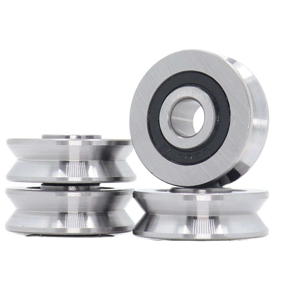 V10371214 V Groove Sealed Ball Bearing  (4PCS) 10*37*12*14 mm Pulley Wheel Bearings V6/3 V7/3 V8/3 G