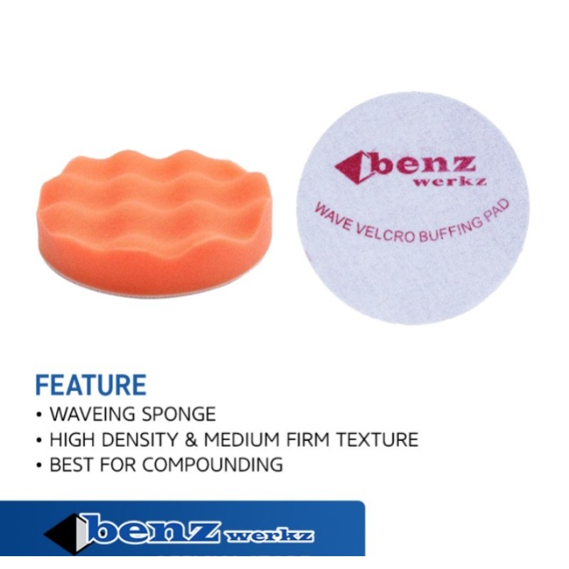 Busa Poles Mobil 7 inch / Wave Buffing Pad Orange 7 Inch / Busa Waxing