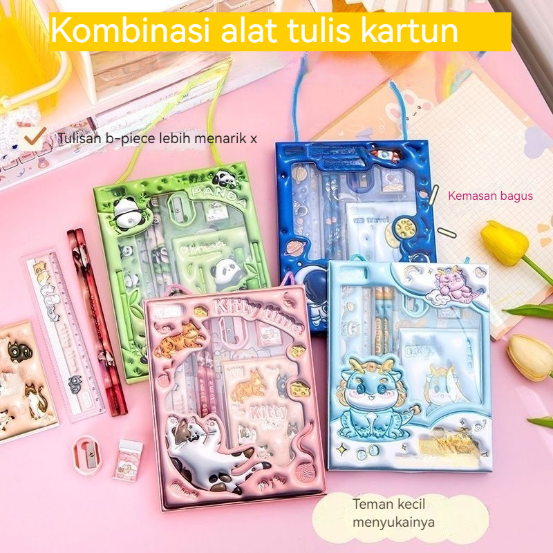 

Paket Pensil Set Kotak 6 Pcs Alat Tulis Sekolah Anak Set Berkarakter - Desain Unik dan Menarik untuk Anak-Anak