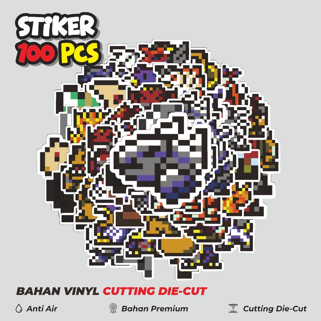 

Terbaru! 50 pcs Stiker Pixel Digimon V1 Dekorasi Lucu Kreatif untuk Notebook, Skateboard, HP