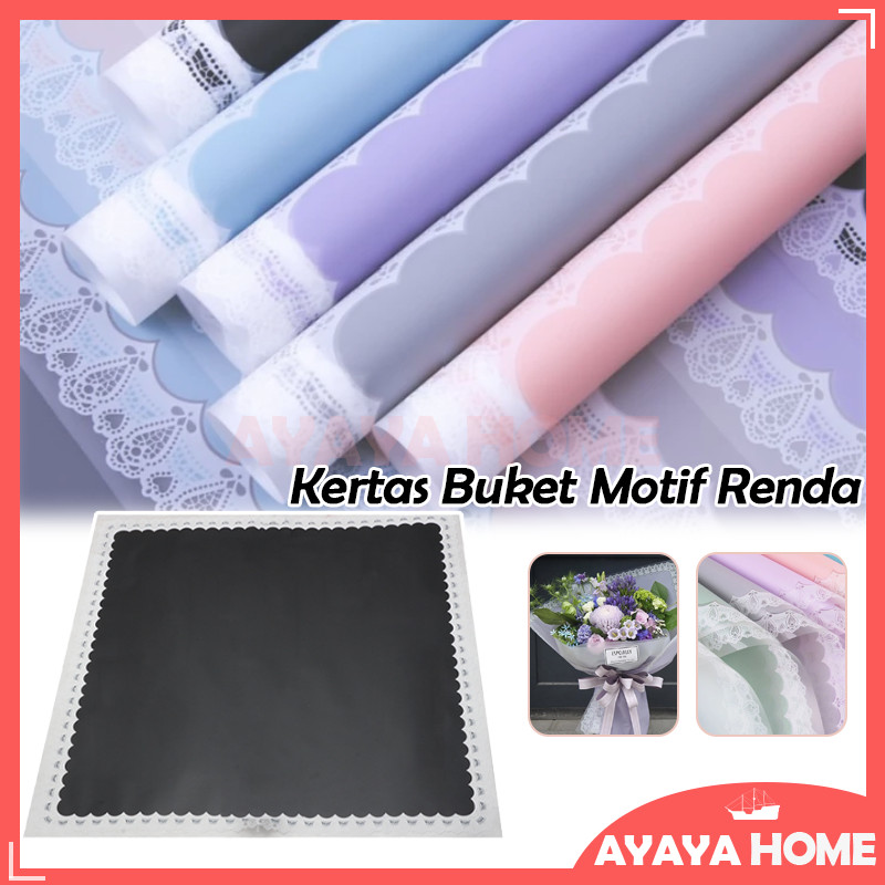 

20 Lembar Per Pax Kertas Bunga/Flower Wrapping Lace Frame Kertas /Flower Wrapping Paper/Cellophane Paper