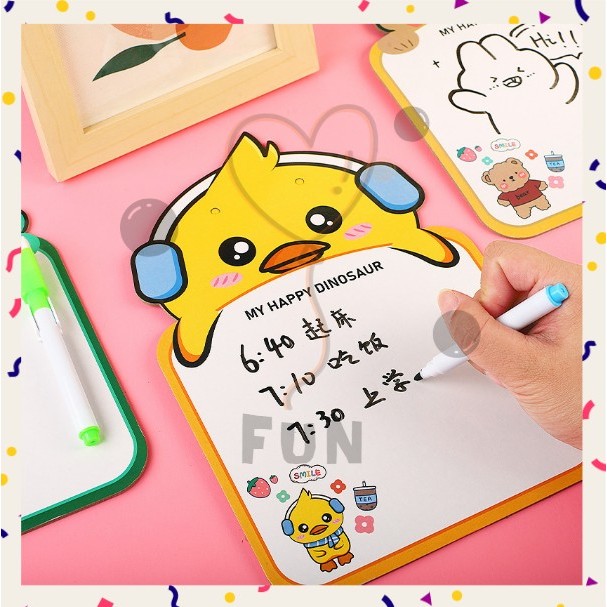 

Funfinds Papan Tulis Mini Anak Karakter Lucu / Free Spidol Bisa Dihapus Dan Tali Gantung T-ED004