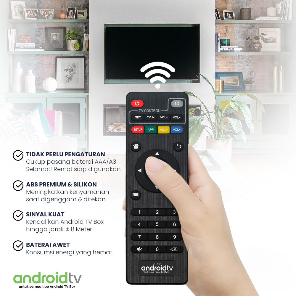 Remote TV Box All-in-One Langsung Pakai - Cocok untuk Advance DVB-T2 & Android Box


