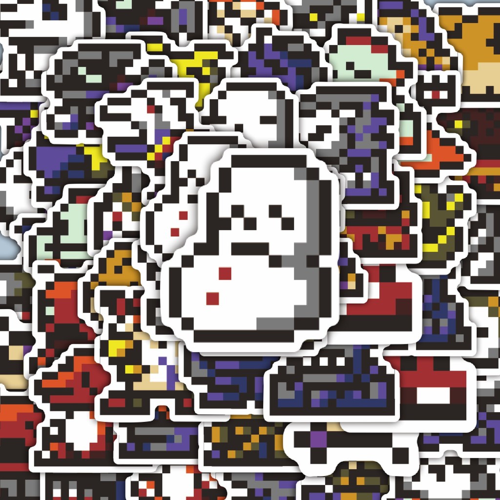 

100PCS Lucu Stiker Pixel Digimon V9 Stiker Aesthetic Stiker Anti Air Stikers Berperekat Waterproof sticker decal buat Motor Helm Buku Journal Koper Casing HP Laptop Botol Minum Hadiah anak