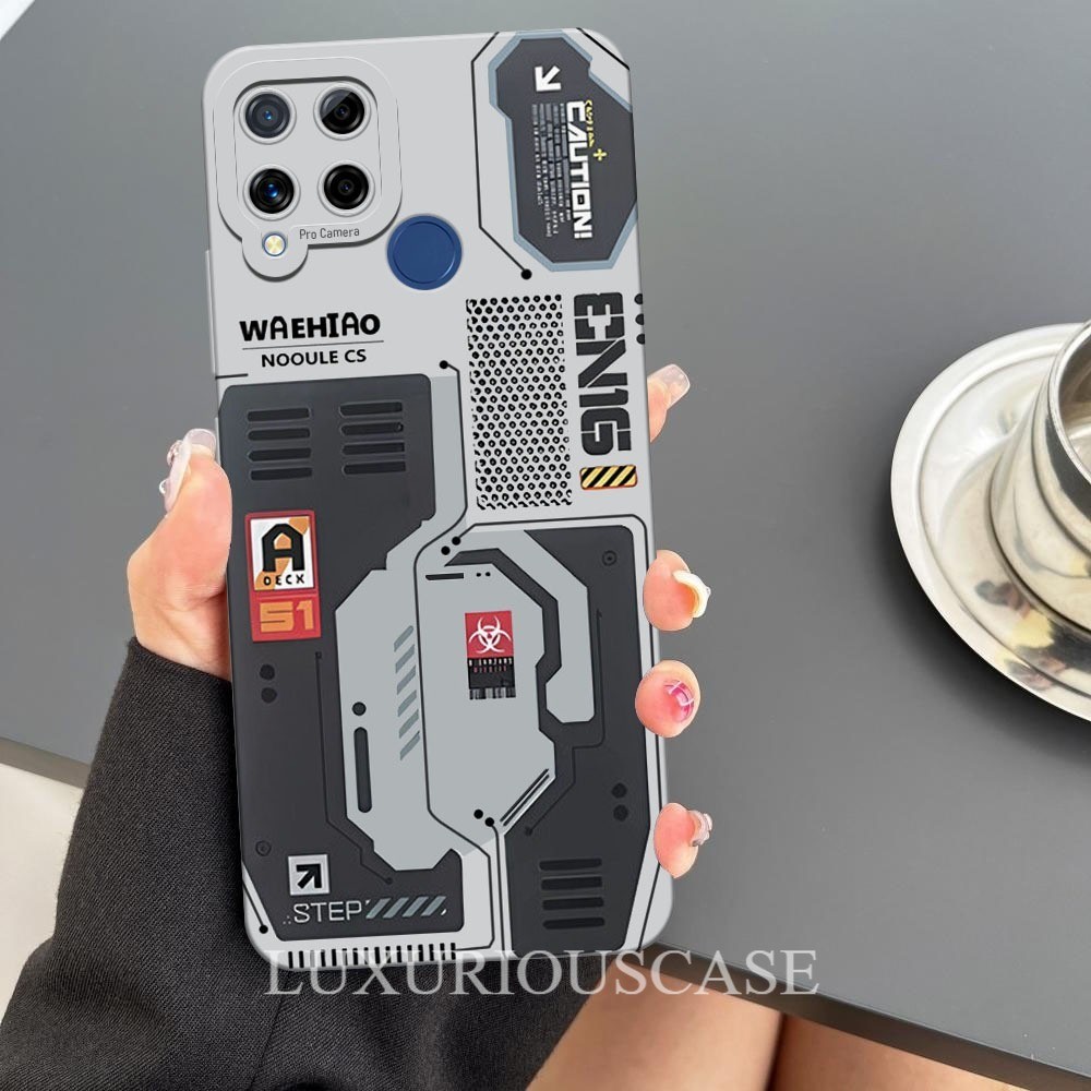 [BC01] Case Untuk Realme C15 - Motif Mesin CPU Cyberpunk - Softcase Pro Camera, Casing HP, Pelindung
