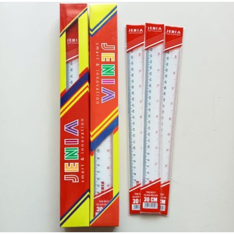 

Penggaris plastik 30cm Jenia ( 1pak/12pcs )