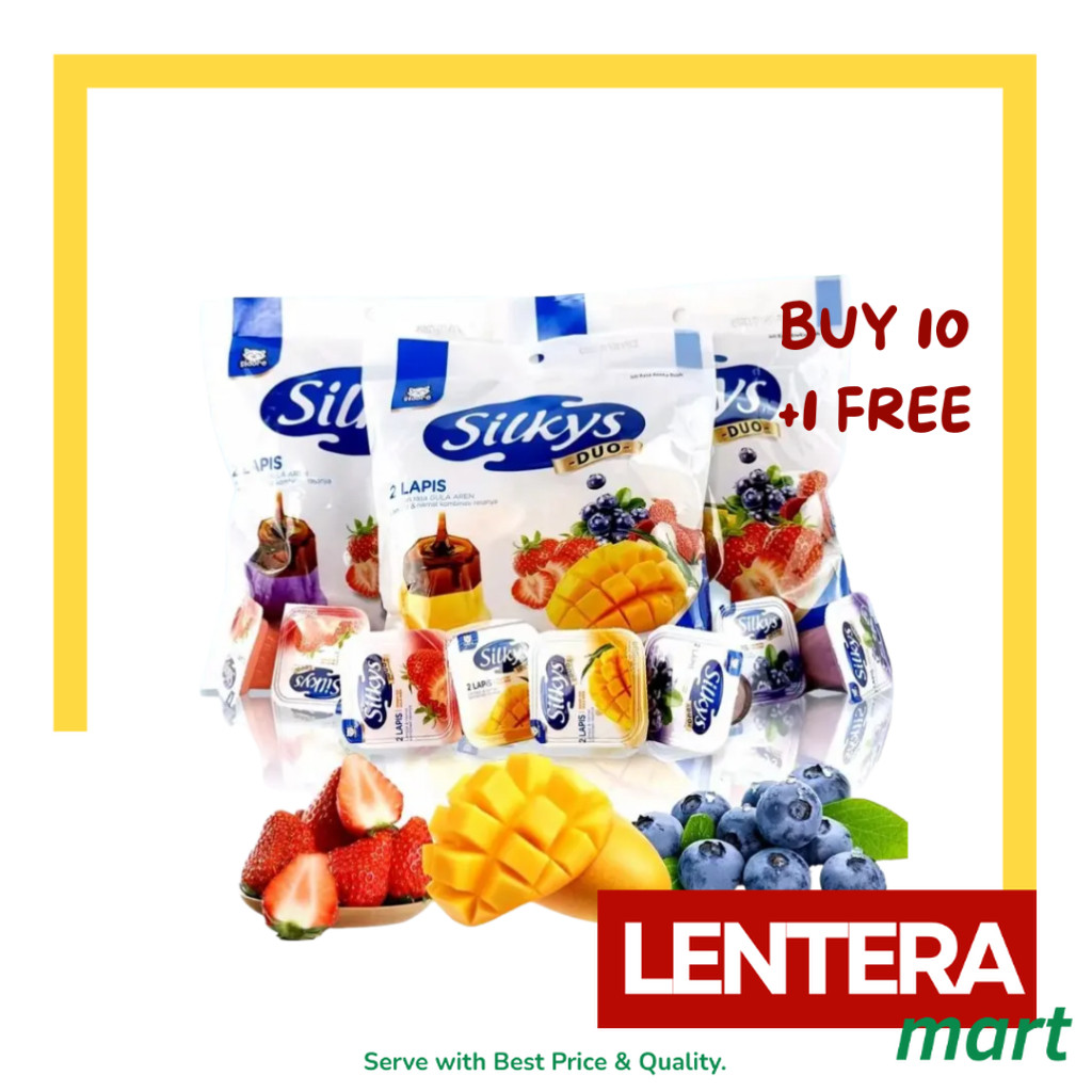 

[BELI 10 GRATIS 1] Silkys Pudding Duo 2 Lapis Gula Aren dan Jeli Aneka Rasa 1 Pack isi 10 pcs @26gr LenteraMart