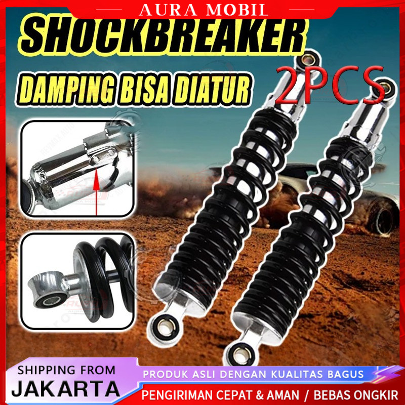 【Diskon toko baru】2pcs Shockbreaker Shock Belakang Buat Motor Bebek Top Up 2PCS Barang Baru Sepasang