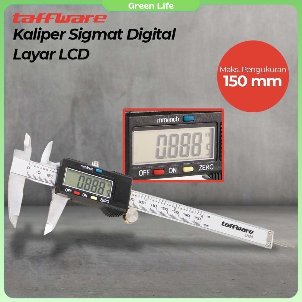 

Taffware Kaliper Sigmat Penggaris Jangka Sorong Digital Layar LCD - SH20