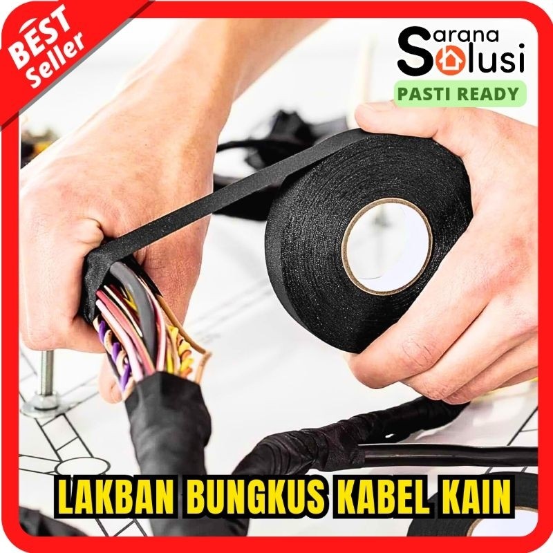 

Lakban Kabel Kain Hitam Adhesive Tahan Panas untuk Bungkus Kabel Isolasi Kabel Kain Selotip Kabel Tahan Panas Pembungkus Kabel Isolasi Kain Lakban Kain Kabel Isolasi Kabel Motor Mobil Mesin