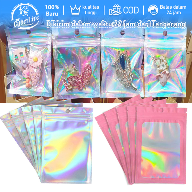 

50 Pcs Plastik Klip Ziplock Warna Pastel Serbaguna Untuk Snack Photocard Aksesoris Hadiah Kecil