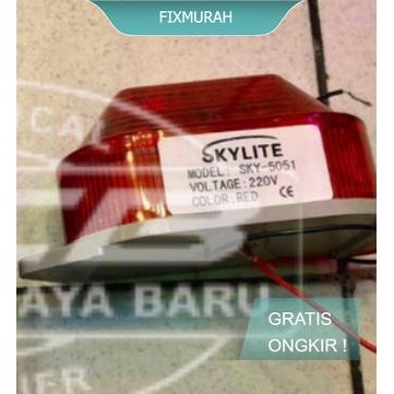 Skylite LED Warning Light 220V - Merah
