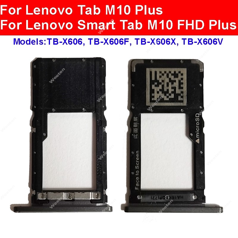 SIM Card Tray For Lenovo Smart Tab M10 FHD Plus M10Plus TB-X606 X606F X606X X606V SIM Card Holder SI