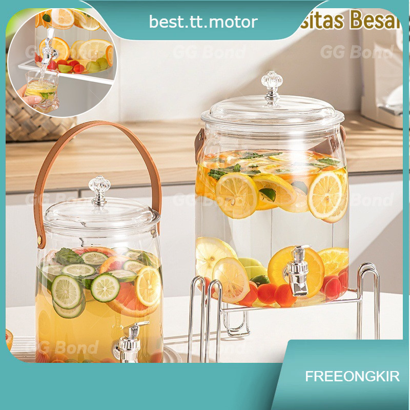 Ember Jus (Dengan pegangan tarik), Ketel Air Dingin Gaya Jepang dengan Dispenser Air Keran, Kendi Ai