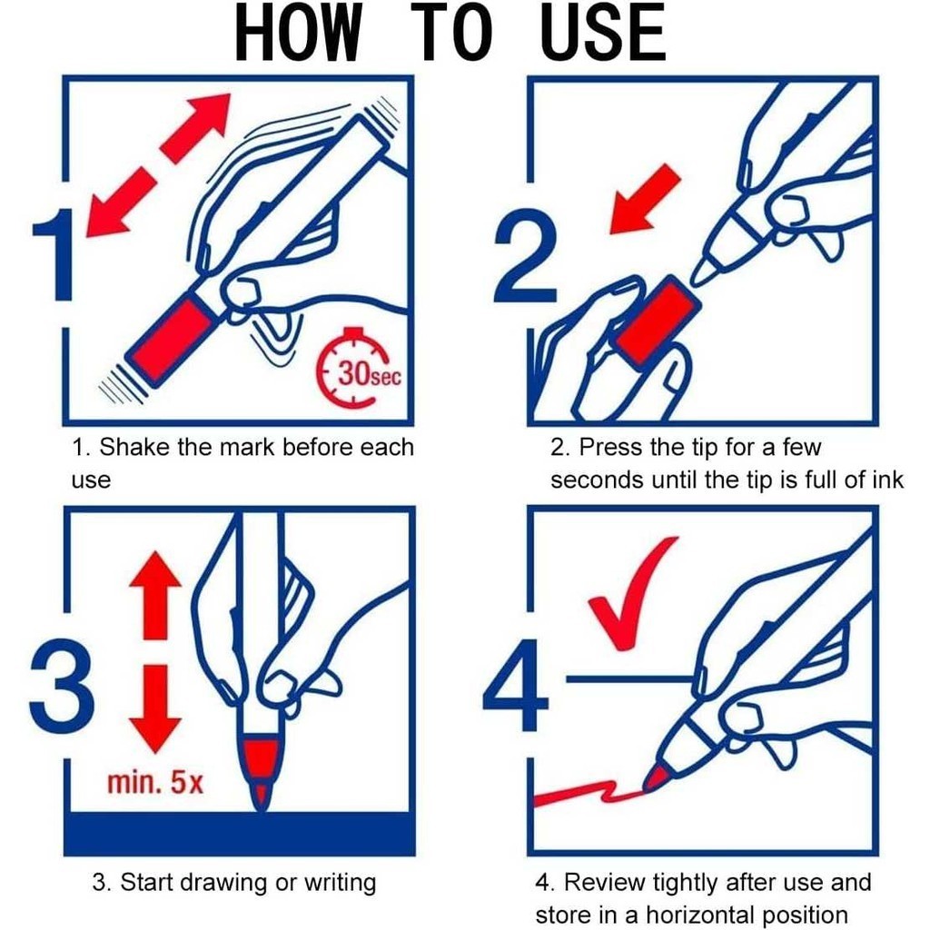 

SHIMASTR LIT-ONTNMA Spidol Ban Permanen Oil Based Marker Waterproof 1mm 1PCS - L-580