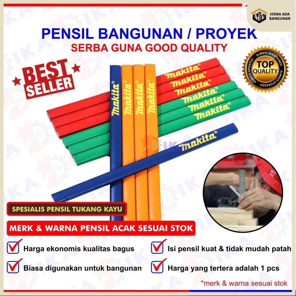 

SAB PENSIL TUKANG / PENSIL TUKANG PER PCS & GROSIR / PENSIL TUKANG MAKITA