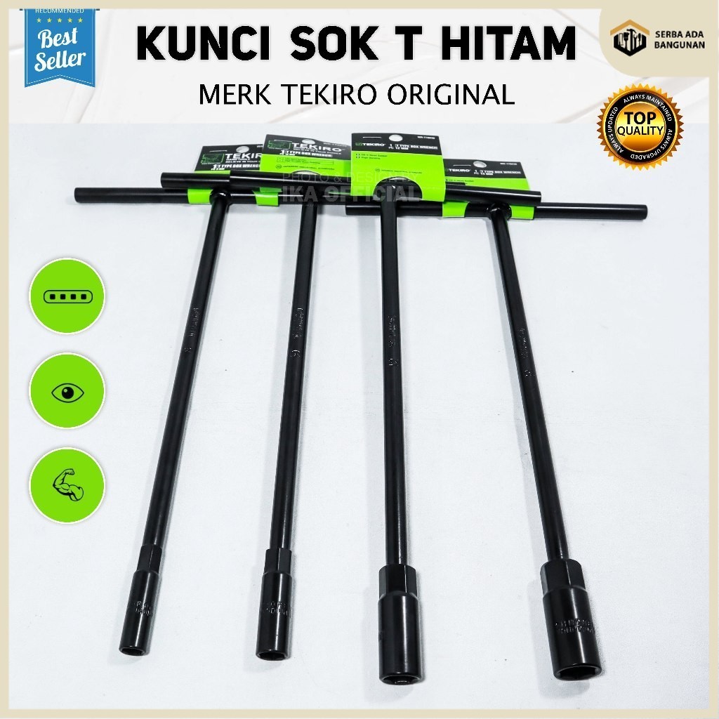 SAB Tekiro Kunci Sok Sock Shock T - Kunci T Tekiro Pilih Ukuran 8 10 12 14 mm Tekiro Kunci sok T TEK