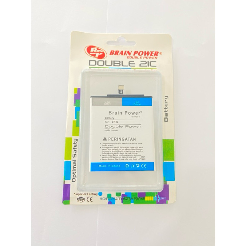 Baterai Batre Xiaomi Redmi 4a Double Power 5800 mah Brain Power