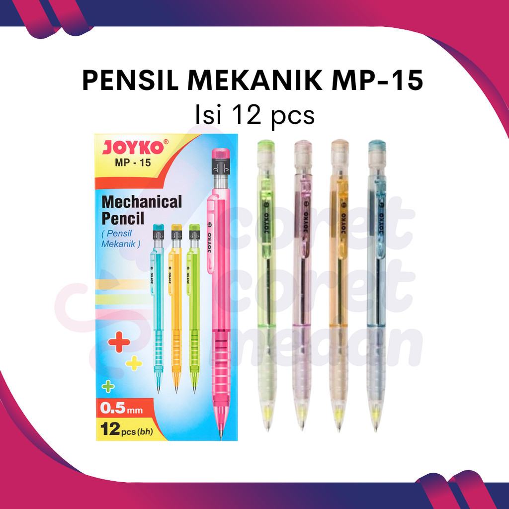 

PENSIL MEKANIK JOYKO MP-15 0.5MM PER LUSIN (12PCS)