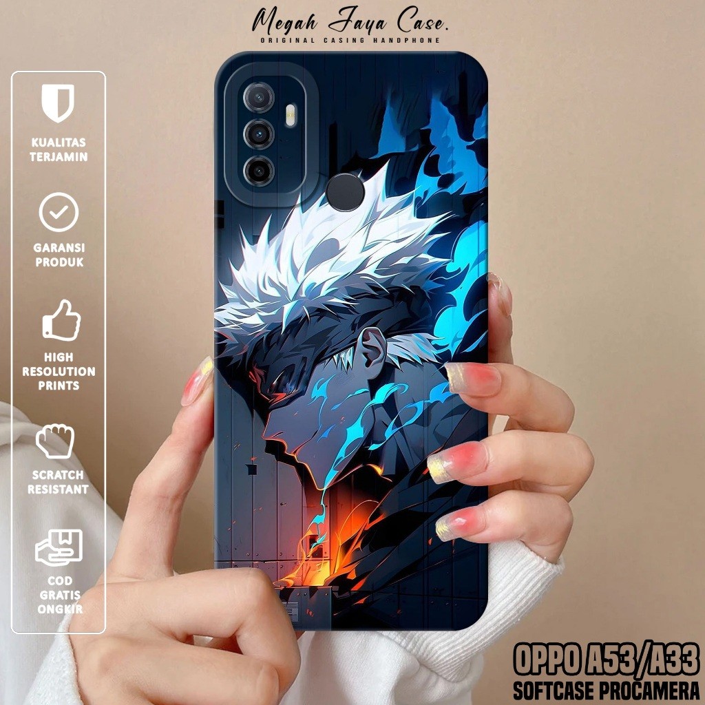 Case OPPO A53 / OPPO A33 - Softcase Hp OPPO A53 / OPPO A33 Motif Gojo Satoru - Silikon Hp OPPO A53 -