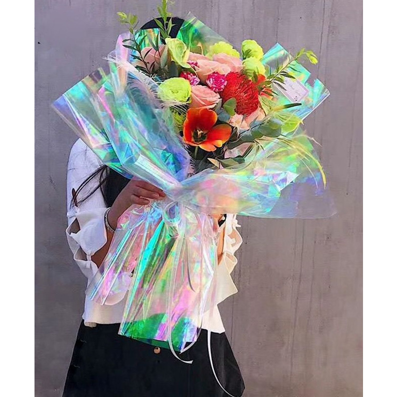 

58X58CM Cellophane Hologram / Korean Wrapping Paper / Kertas Plastik Buket Bunga