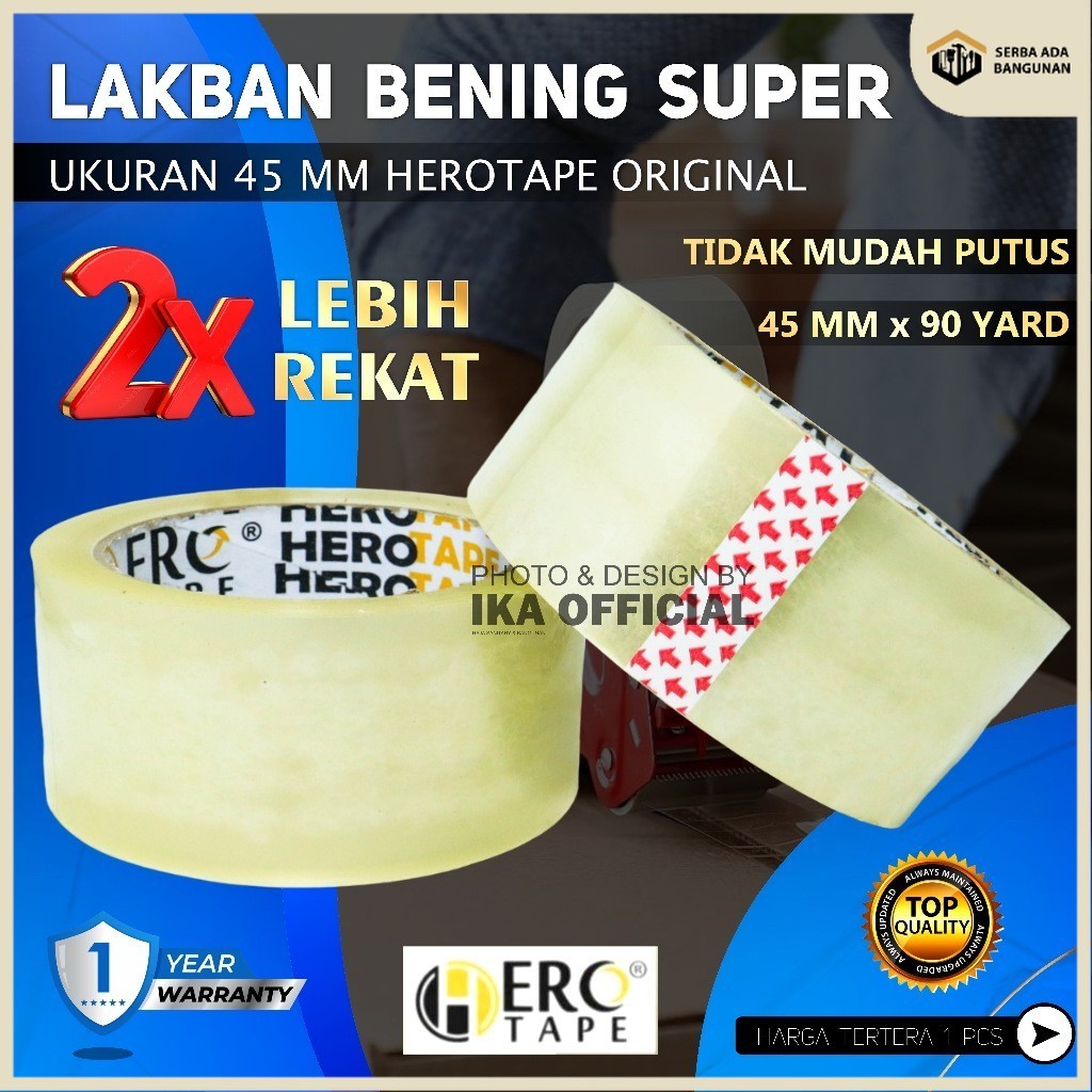 

SAB LAKBAN BODY TAPE BENING COKLAT TRANSPARAN 2 INCH TEBAL / PLASTER SOLATIP ISOLASI LEM