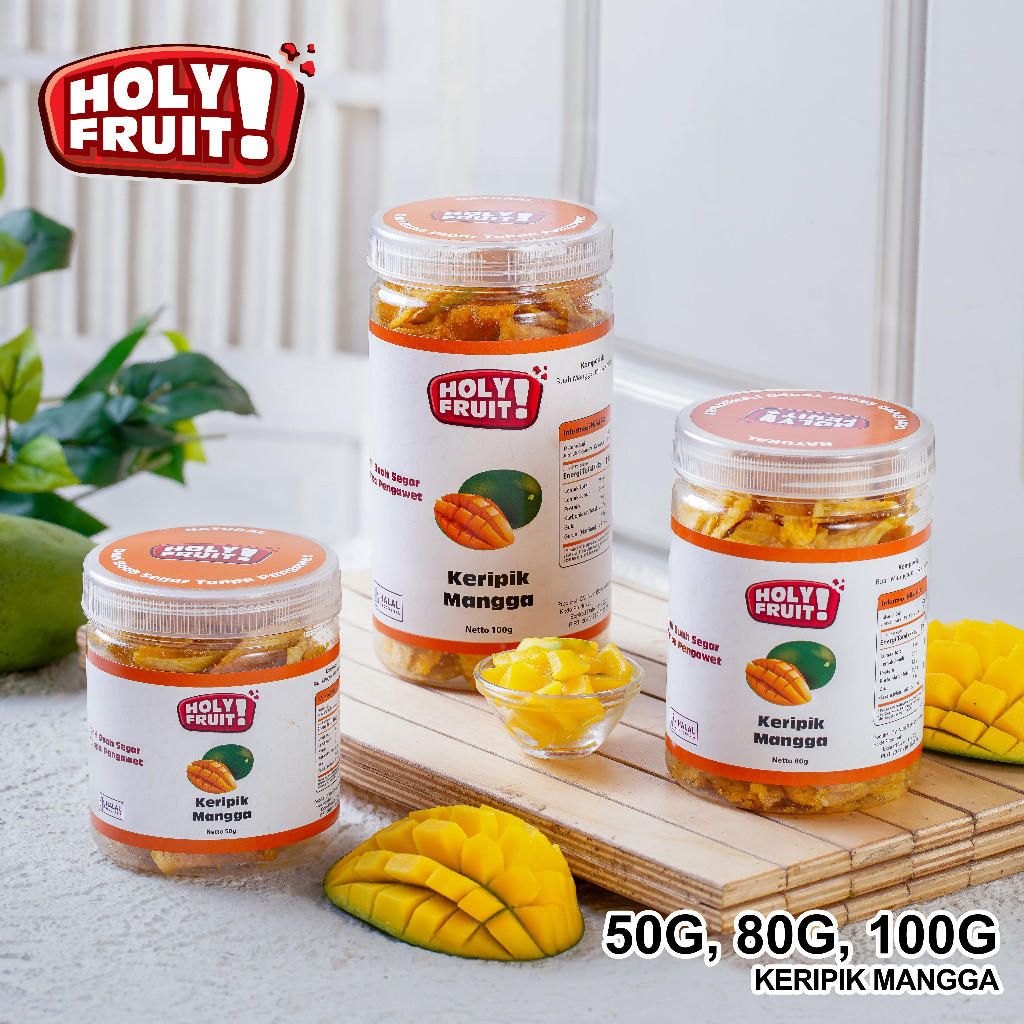 

Holy Fruit Keripik Buah Mangga 50g 80g 100g Asli