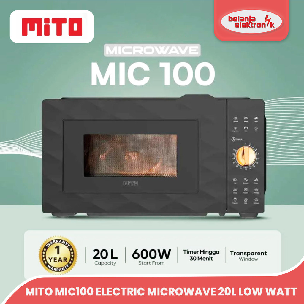 MITO MIC100 ELECTRIC MICROWAVE 20 LITER LOW WATT