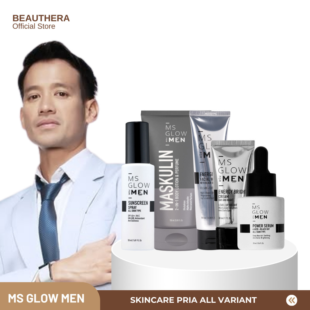 Ms Glow Men Skincare Pria Berjerawat Dan Berminyak Ms Glow For Men Eceran FLASH SALE
