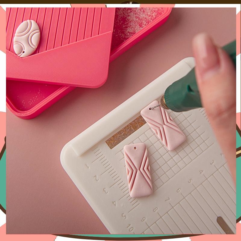 

Soft Punching Auxiliary Tool Drilling Dust Box DIY Jewelry Punching Positioning Polymer Clay Tool-[A59T]