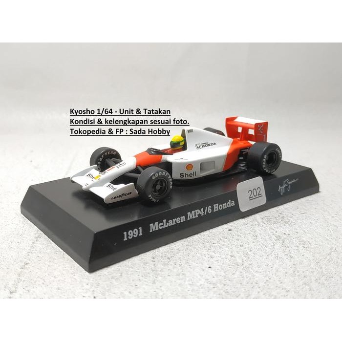 AD99 Kyosho 1/64 McLaren MP4/6 Honda Ayrton Senna Edition 1991 GP Championship