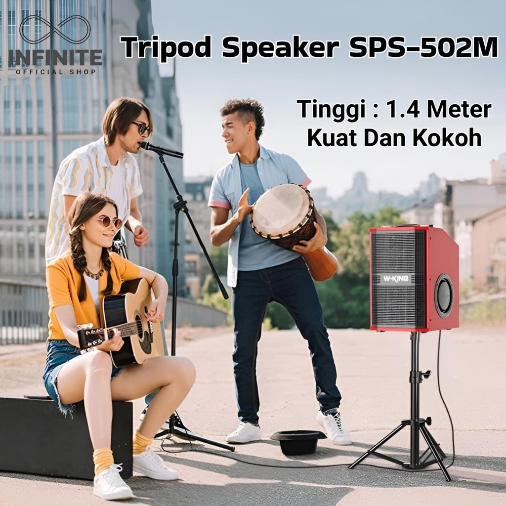 Stand Tripod Kaki Tiang Standing Speaker Aktif Pasive Portable