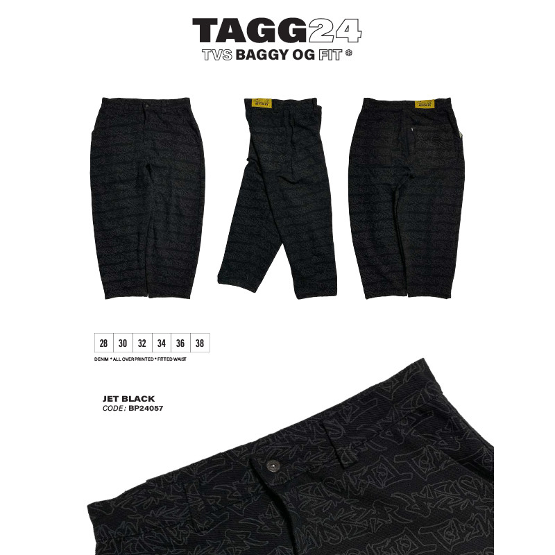 Televisi Star Tagg24 Jet Black Baggy Denim Pants