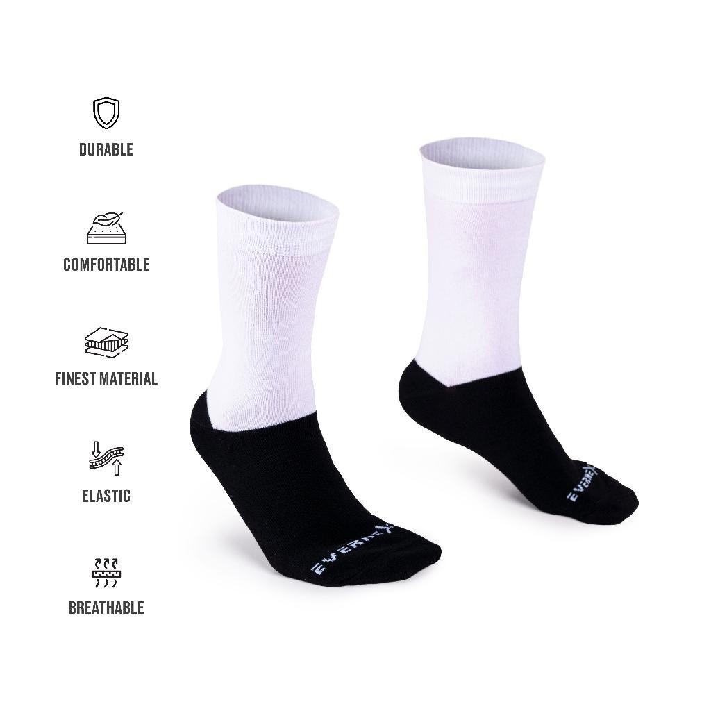 Evernext - Kaos Kaki Anak Sekolah SD SMP SMA Kaos Kaki Hitam Putih Polos Laki-Laki Perempuan